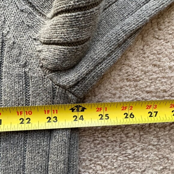 Gap Sweater Womens XL Wool Linen Blend Button Up Long Sleeve Mock Neck Brown - Picture 8 of 11